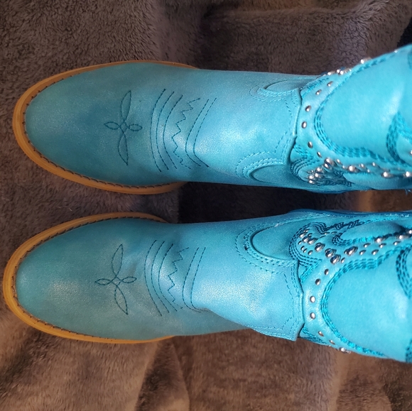 Teal boots - Picture 3 of 5
